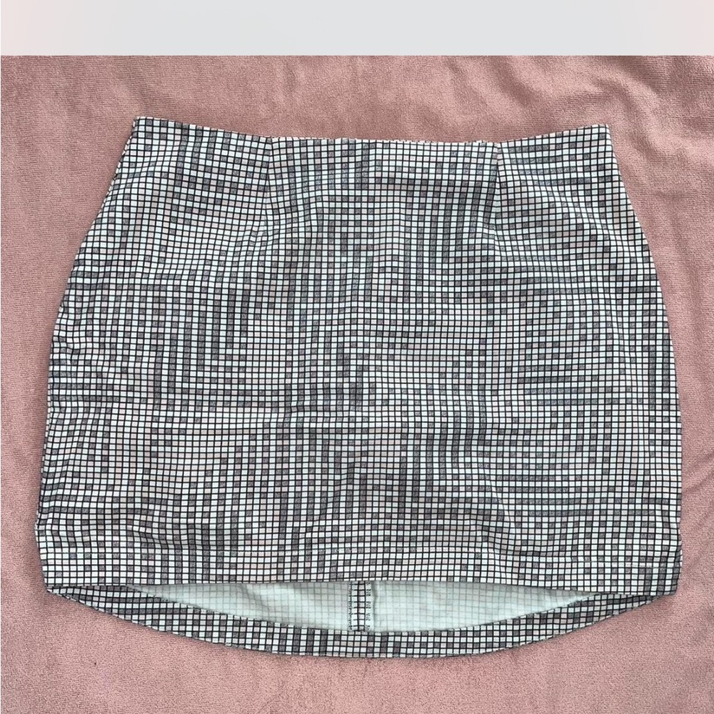 BCBGeneration Monochrome Grid Mini Skirt
